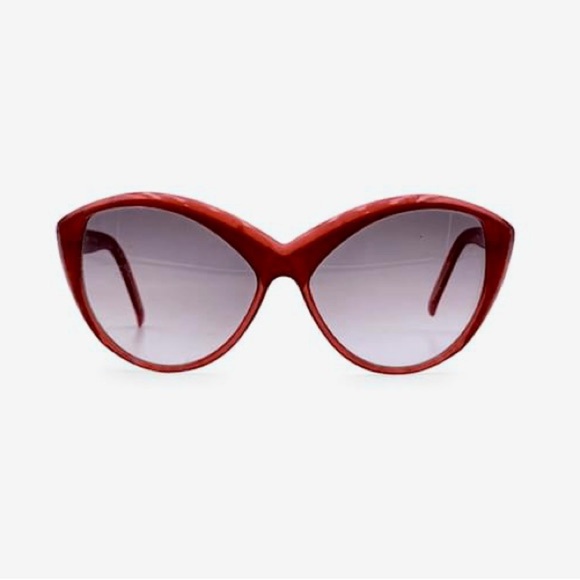 YSL Yves Saint Laurent 8702 red cat eye sunglasses - Picture 1 of 14